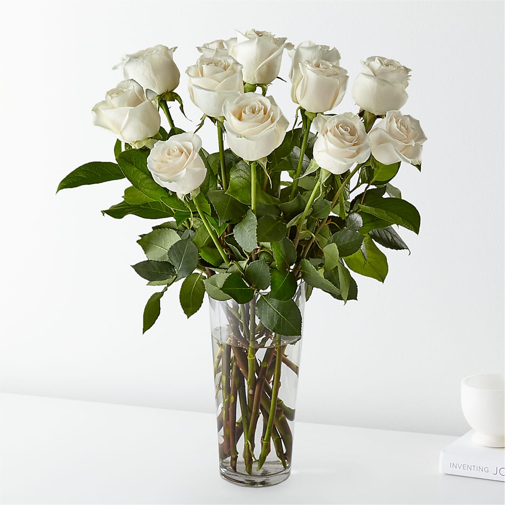 Long Stem White Rose Bouquet – Henderson Florist, Lebanon TN