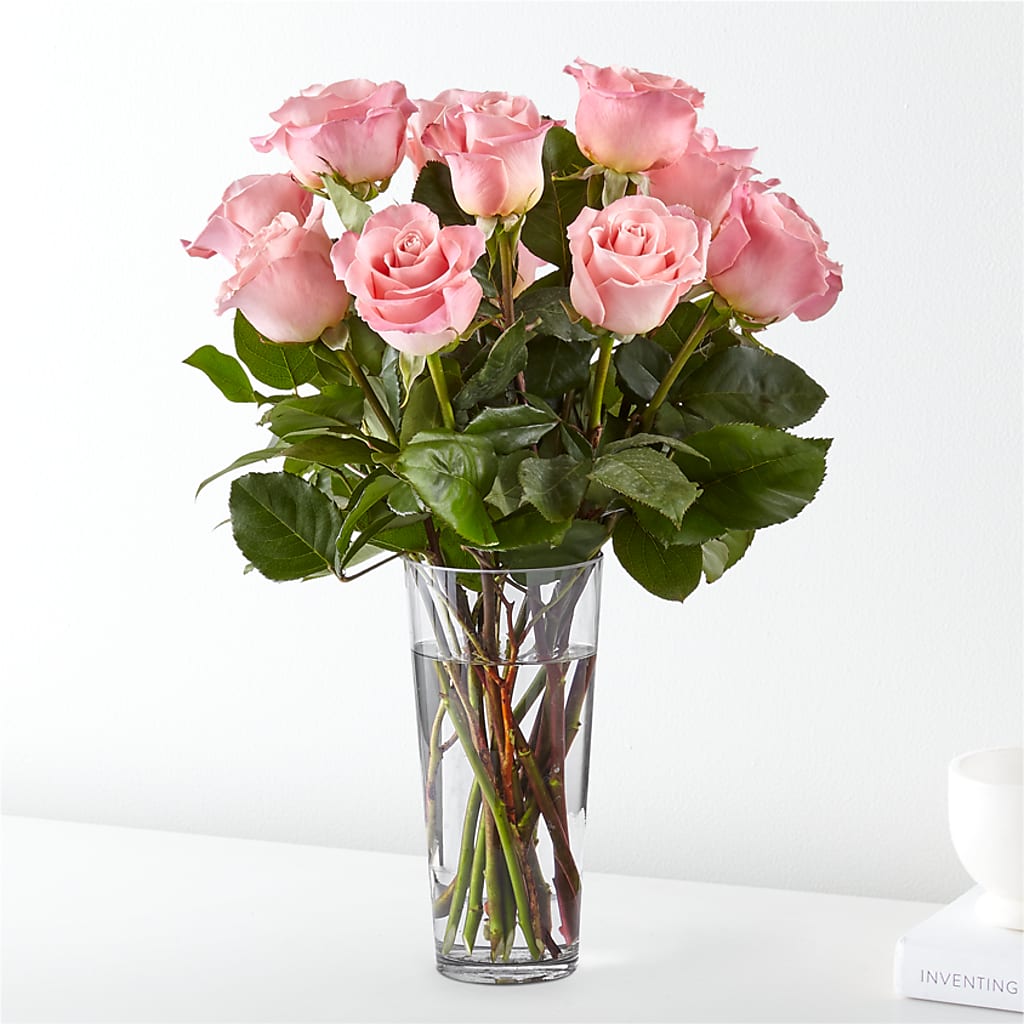 Long Stem Pink Rose Bouquet – Henderson Florist, Lebanon TN