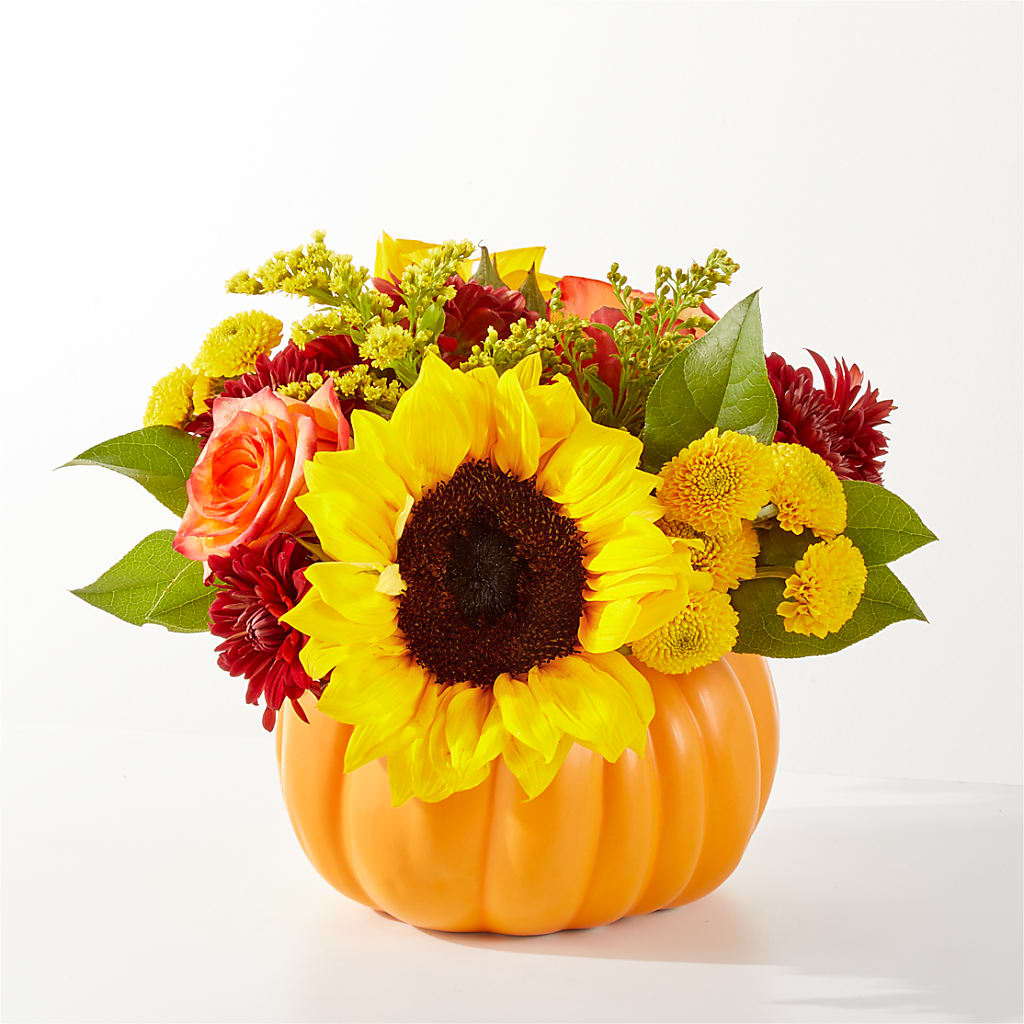 Golden Gourd Pumpkin Bouquet – Henderson Florist, Lebanon TN