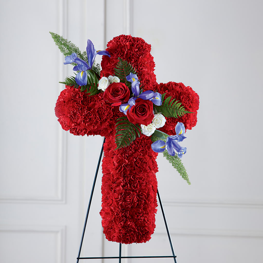 Faithful Hero Floral Cross – Henderson Florist, Lebanon TN