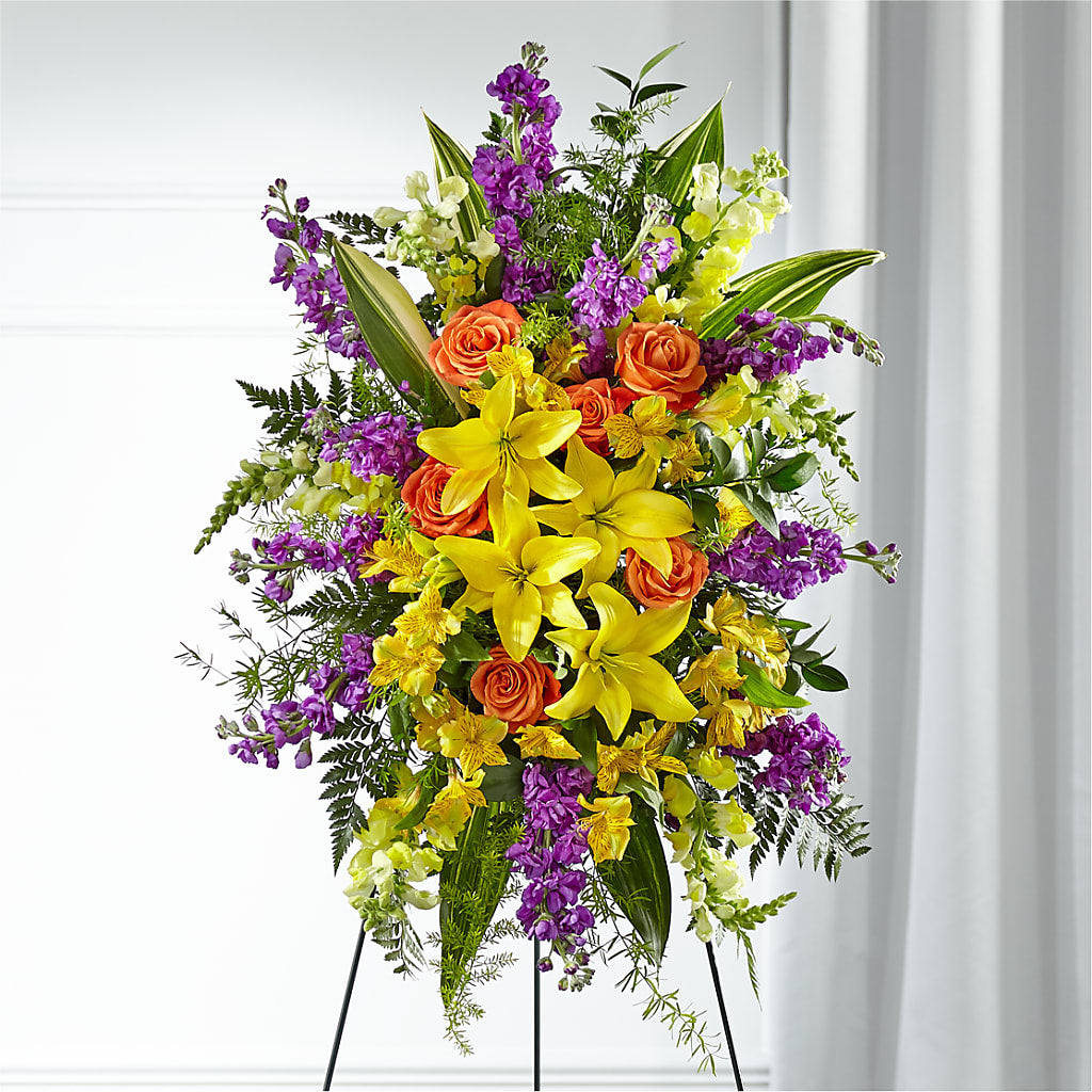 Thoughtful Prayers Standing Spray – Henderson Florist, Lebanon TN