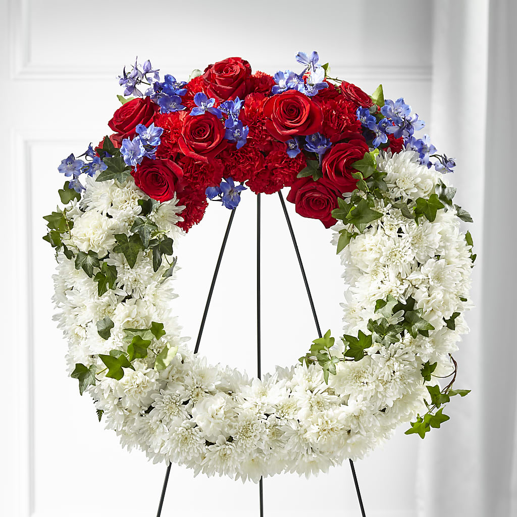 Patriotic Passion Wreath – Henderson Florist, Lebanon TN