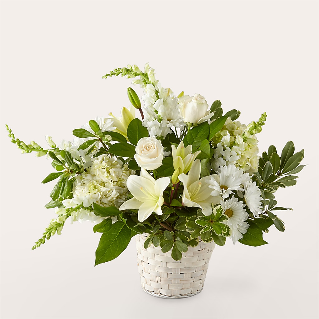 Ivory Elegance Floral Basket – Henderson Florist, Lebanon TN
