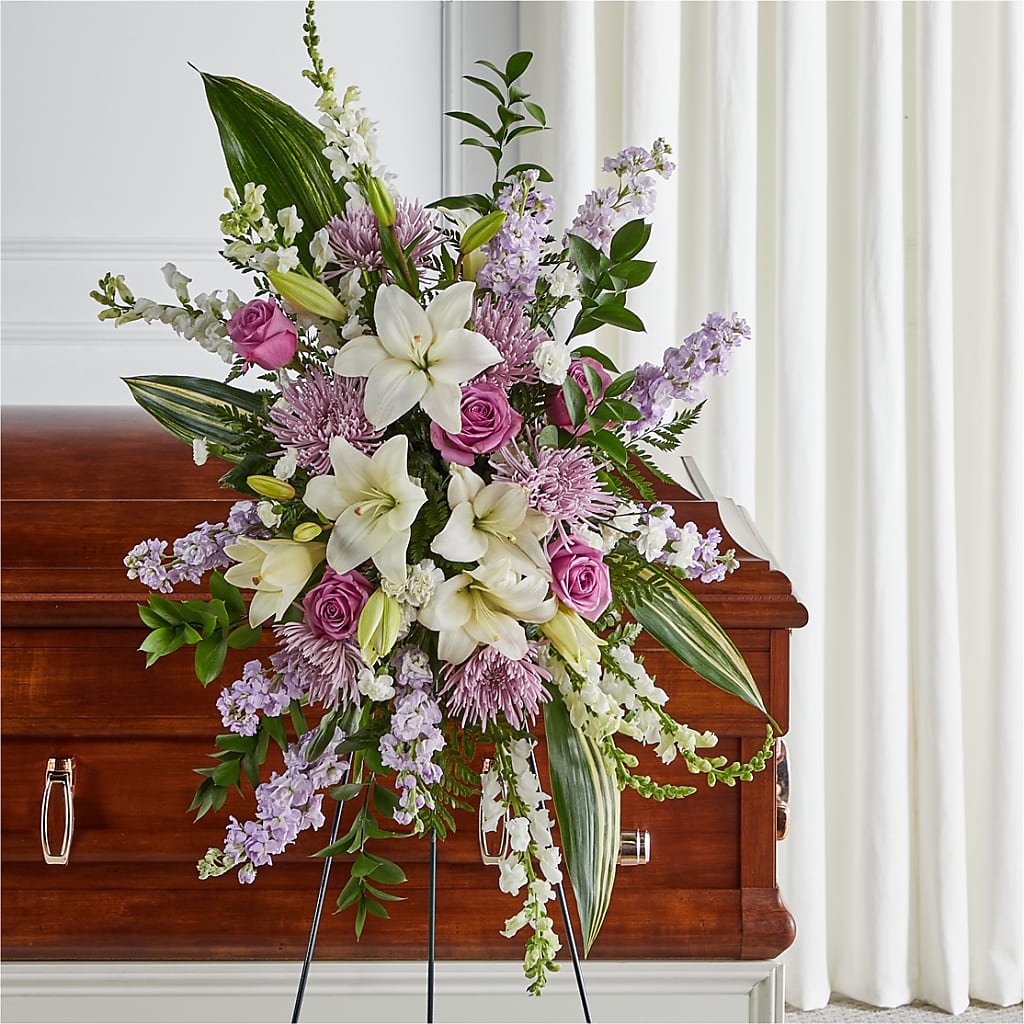 Grateful Hearts Standing Spray – Henderson Florist, Lebanon TN