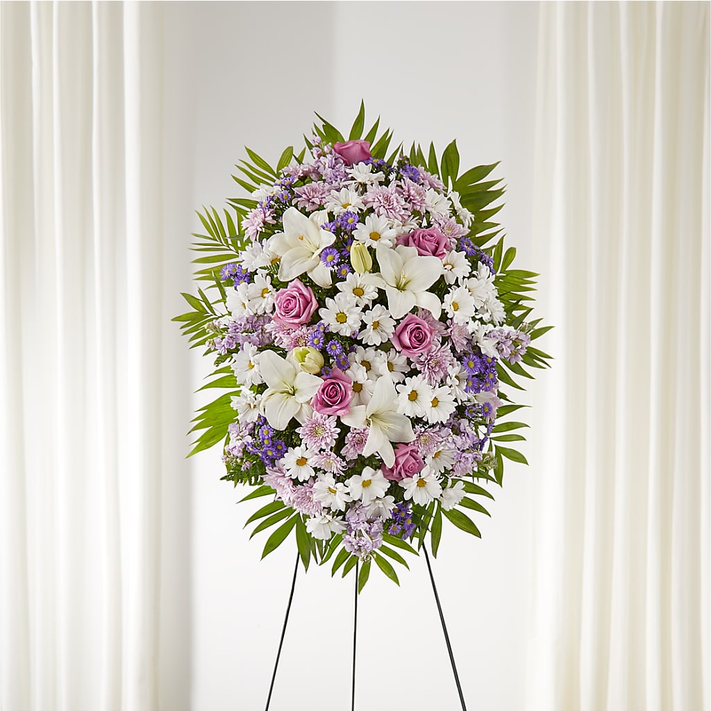 Surrounded by Love Standing Spray – Henderson Florist, Lebanon TN