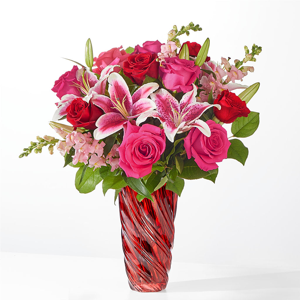 Always You Bouquet with Luxe Swirl Vase – Henderson Florist, Lebanon TN