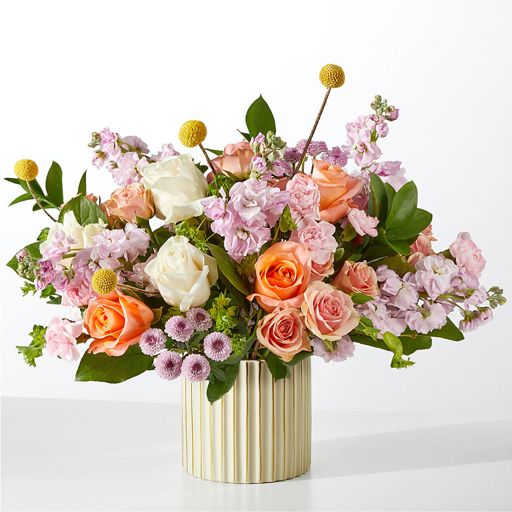 French Market Bouquet with Ivory Vase – Henderson Florist, Lebanon TN