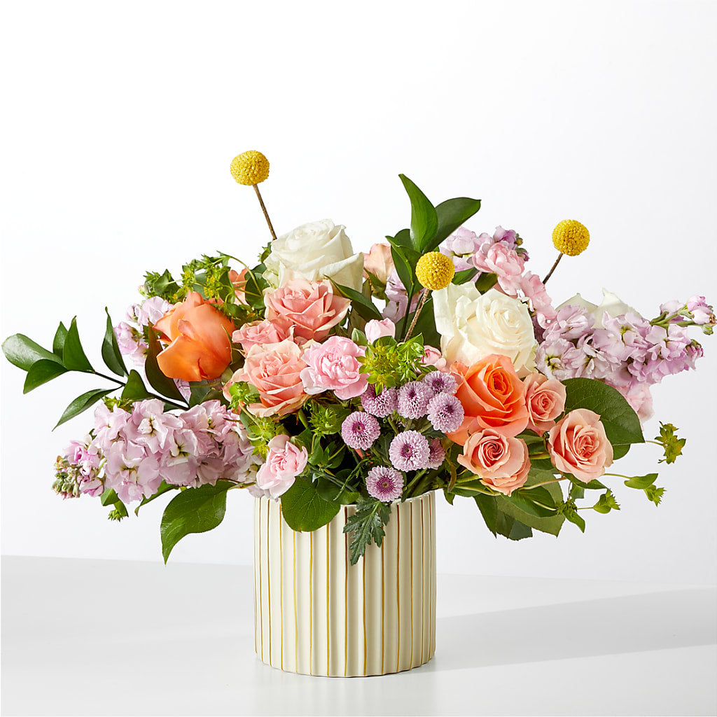 French Market Bouquet with Ivory Vase – Henderson Florist, Lebanon TN