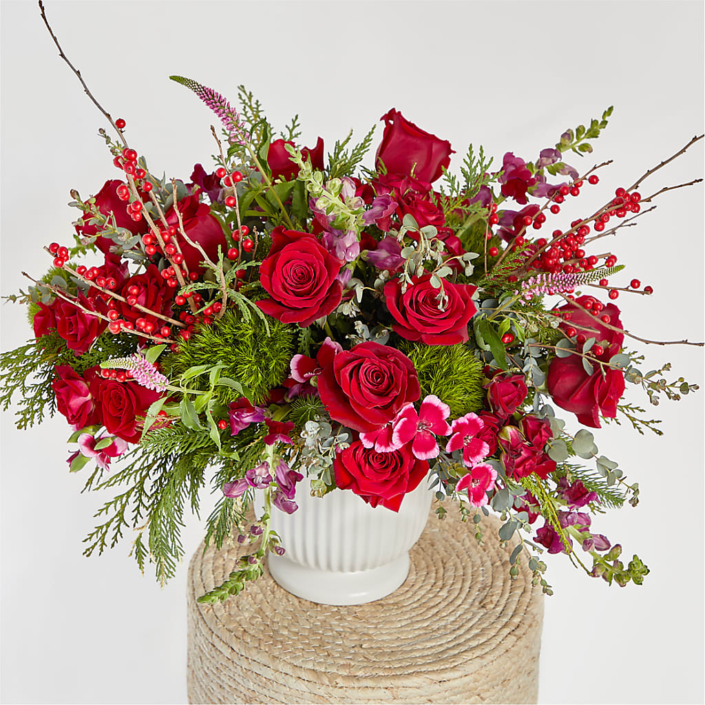 Big Red Bow Bouquet –  Henderson Florist, Lebanon TN