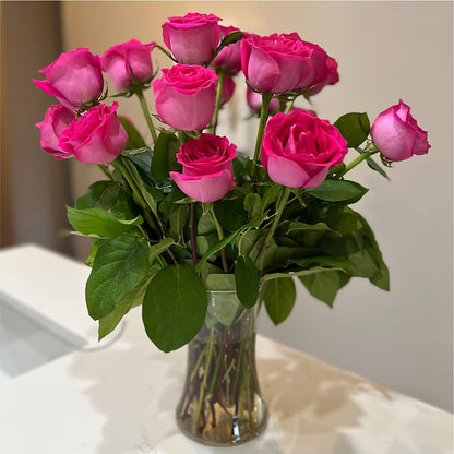 Long Stem Pink Rose Bouquet –  Henderson Florist, Lebanon TN