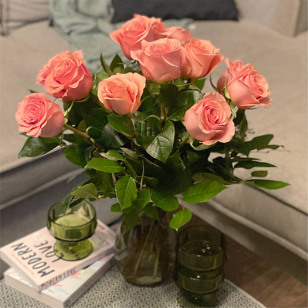 Long Stem Pink Rose Bouquet –  Henderson Florist, Lebanon TN