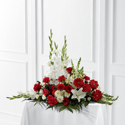 Crimson & White Arrangement –  Henderson Florist, Lebanon TN