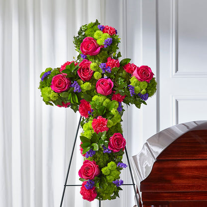 Tribute Rose Floral Cross –  Henderson Florist, Lebanon TN