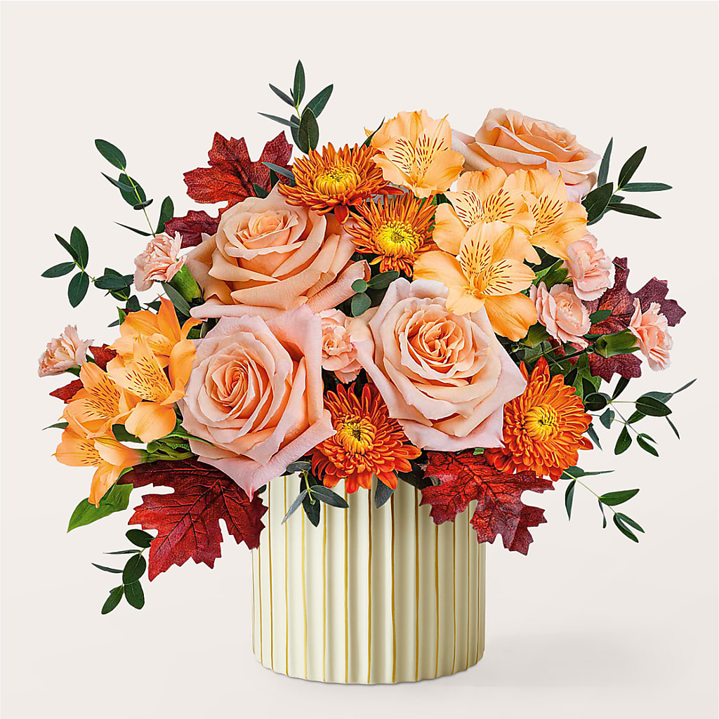 Spiced Latte Bouquet with Ivory Vase –  Henderson Florist, Lebanon TN