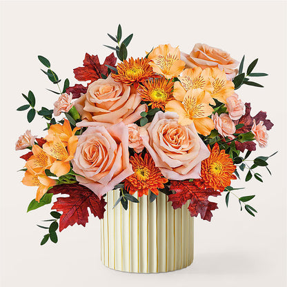 Spiced Latte Bouquet with Ivory Vase –  Henderson Florist, Lebanon TN