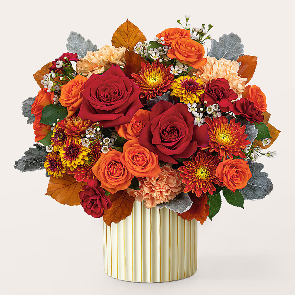 Merlot Bouquet with Ivory Vase –  Henderson Florist, Lebanon TN