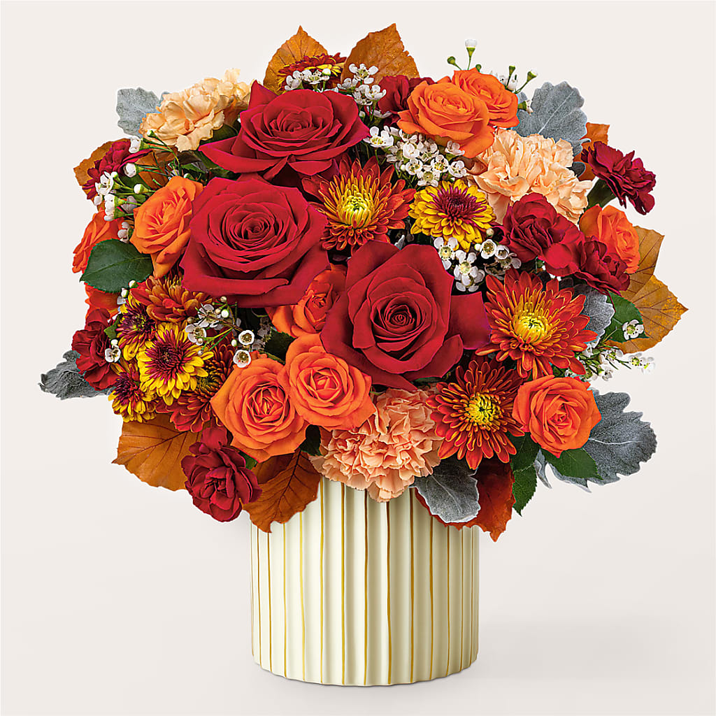 Merlot Bouquet with Ivory Vase –  Henderson Florist, Lebanon TN