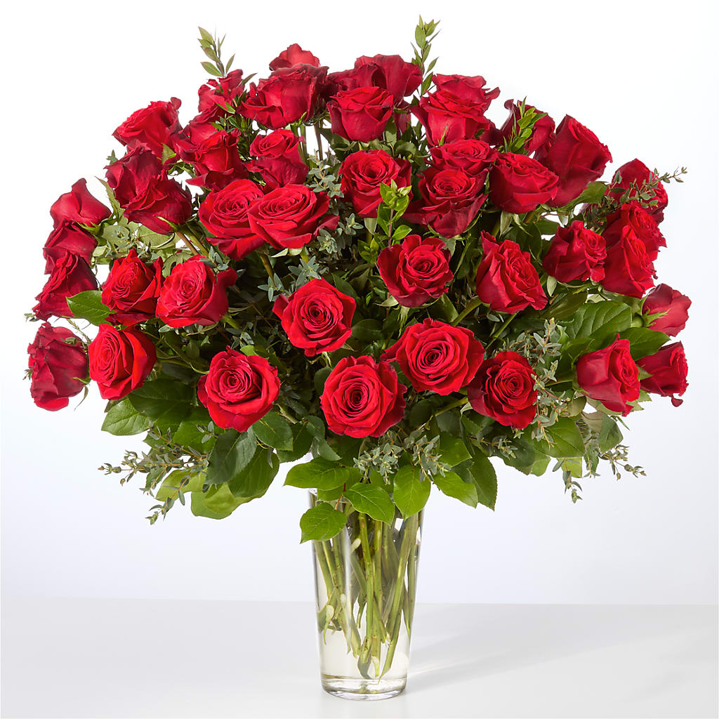 Forever Yours Fifty Stem Red Rose Bouquet –  Henderson Florist, Lebanon TN