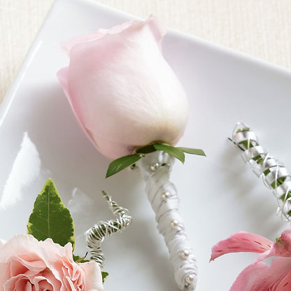 Pink Rose Boutonniere –  Henderson Florist, Lebanon TN