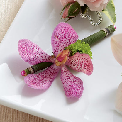 Pink Mokara Boutonniere –  Henderson Florist, Lebanon TN