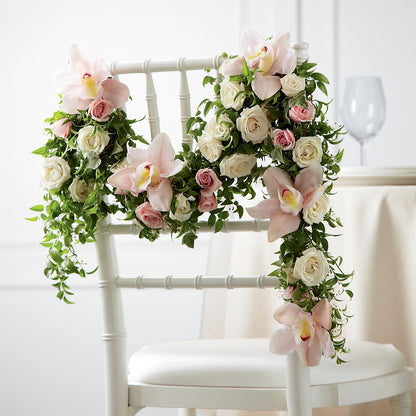 Orchid Rose Chair Décor –  Henderson Florist, Lebanon TN