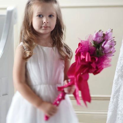 Sparkle Pink Flower Girl Bouquet –  Henderson Florist, Lebanon TN
