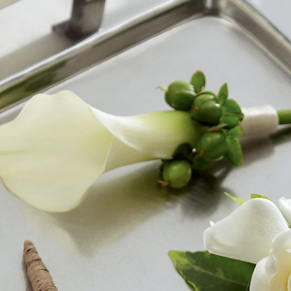 White Calla Boutonniere –  Henderson Florist, Lebanon TN